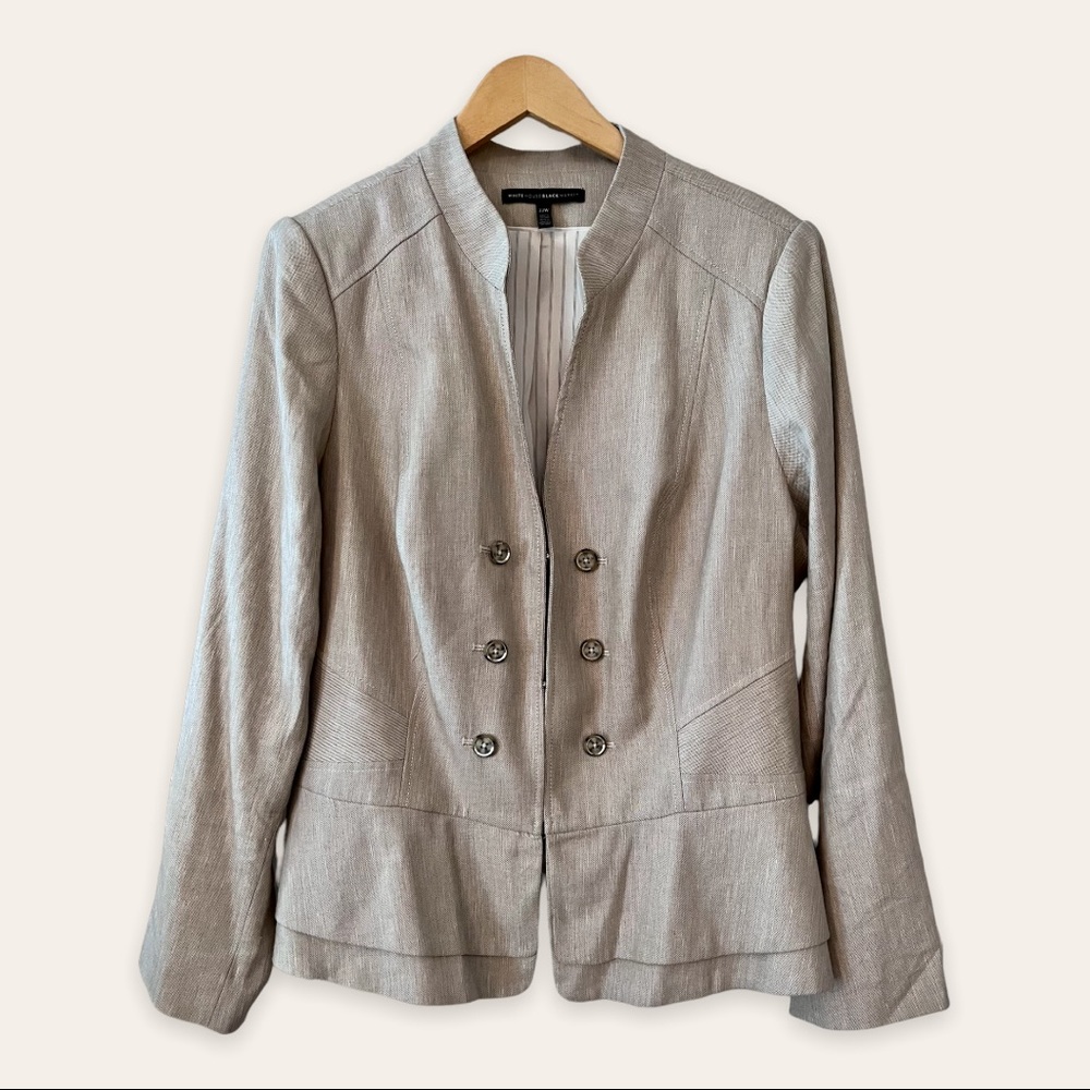White House Black Market Linen Jacket